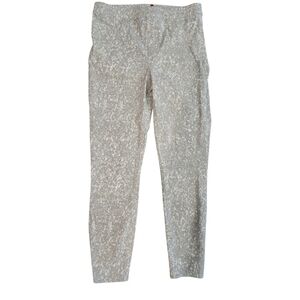 SPANX GREY&WHITE PAINT SPLATTER SKINNY JEANS. SIZE LARGE.